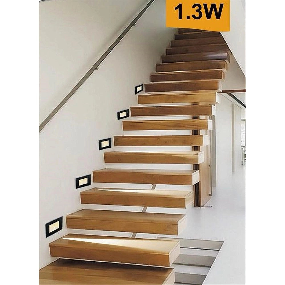 Trade Shop - Segnapasso Placca Nera Muro Sensore Movimento Pir 1,3 W Cassetta 503 Xggyd-001n -