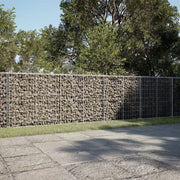 Cesto Gabbione con Copertura 650x100x100 cm in Ferro Zincato 3295201