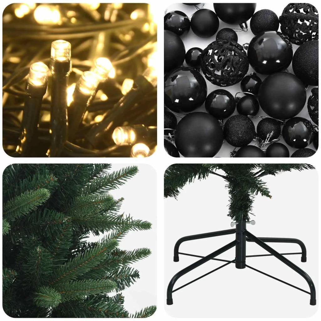 Albero di Natale Artificiale con Palline 180 cm 300 LED 3466480