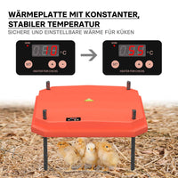 Fudajo Chioccia artificiale 40x40cm 42W Piastra termica per 30-35 pulcini con temperatura regolabile