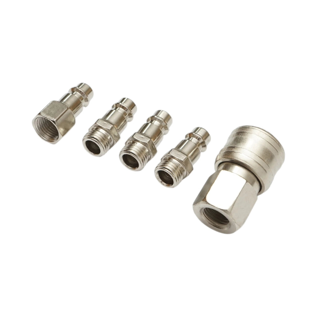 Set di 5 raccordi rapidi da 1/4 per tubi dell'aria compressa e utensili pneumatici