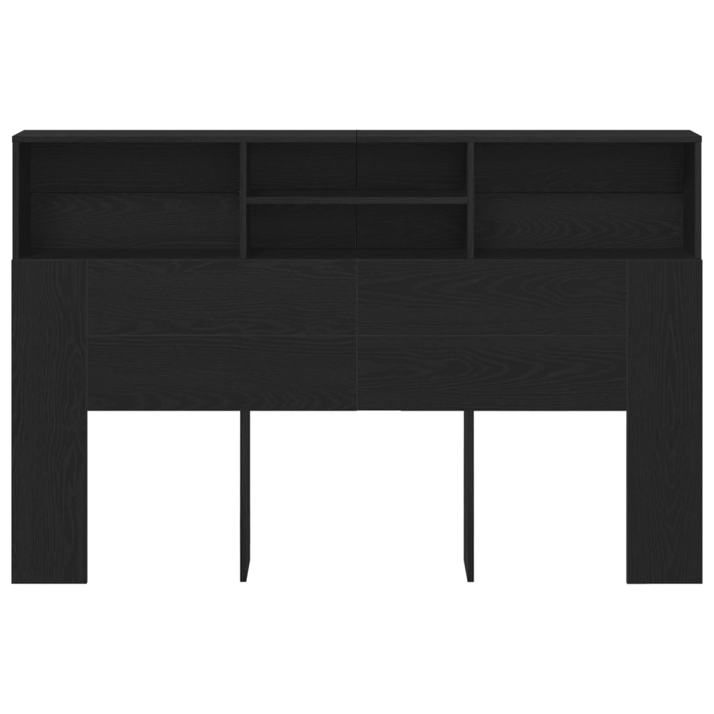Mobile Testiera  in Rovere Nero - 160x19x103.5 cm Realizzato in Legno Ingegnerizzato