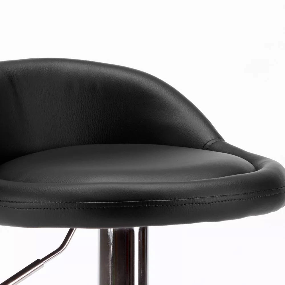 Set 2 Sgabelli Cucina Seduta Pelle Girevole Casa Bar Nero Modello Parigi