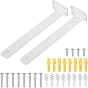 Plankbeugeli in alluminio - invisibili - resistenti al carico - bianchi - 30 cm - coppia - beugeli per pannelli di supporto solido