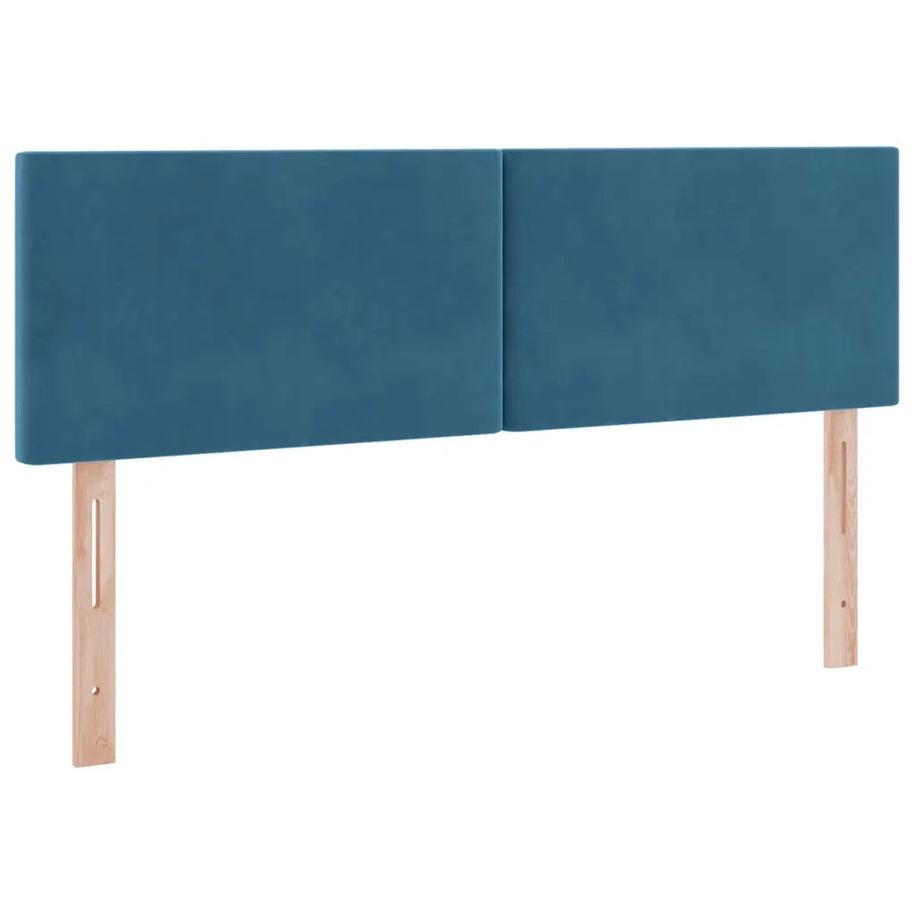Letto con contenitore LED e materasso Blu Scuro 140 x 190 cm