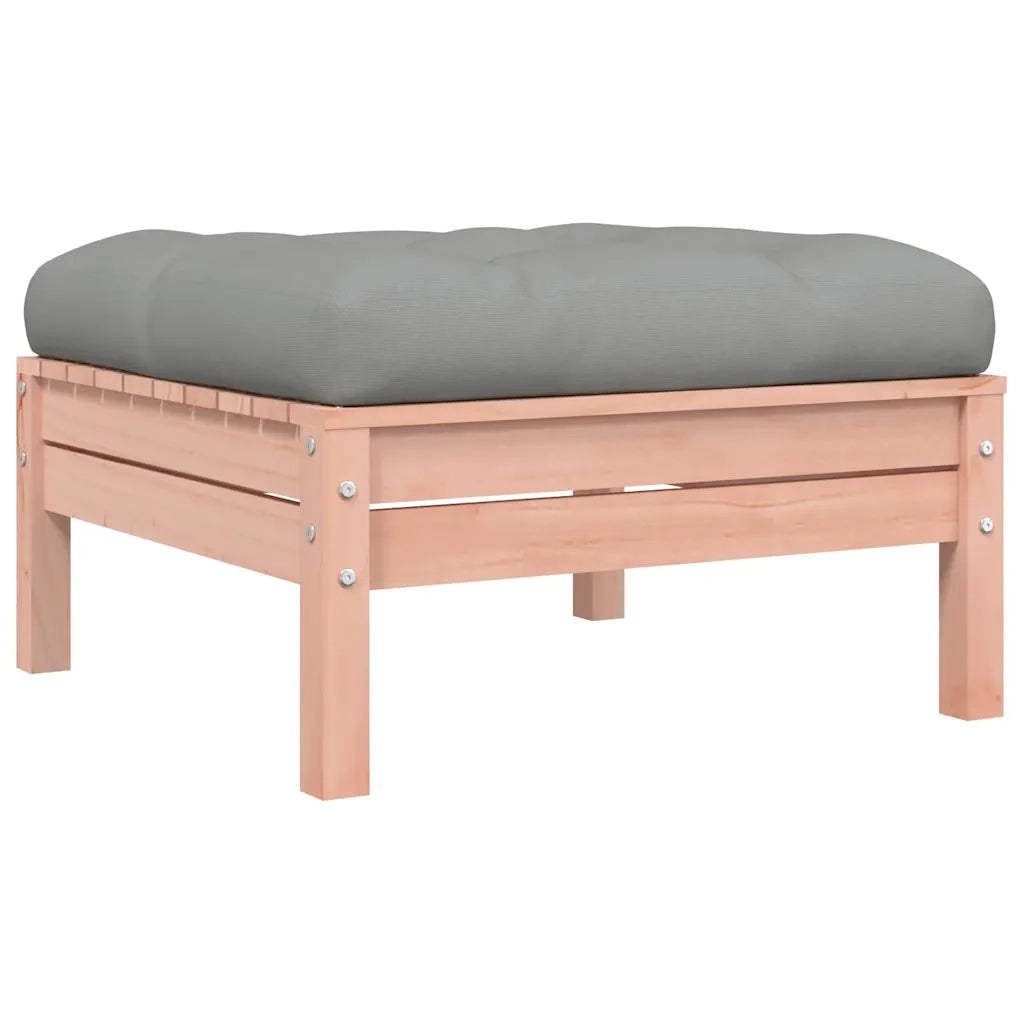 Sedia da giardino-Poggiapiedi da Giardino con Cuscino Legno Massello di Douglas 289828
