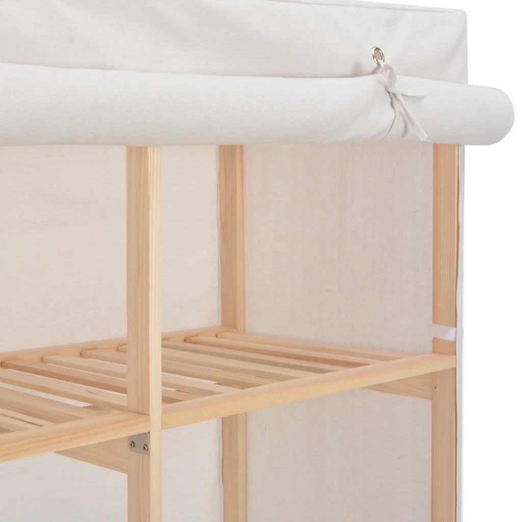 Armadio Bianco 200x40x170 cm in Tessuto 248200
