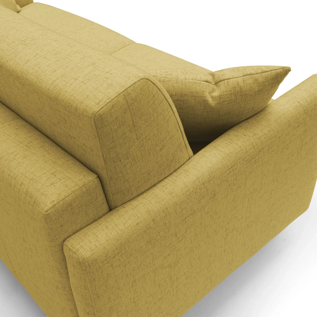Edgar Divano letto matrimoniale in tessuto felis impermeabile T03 200 cm (mat. 160x197) giallo