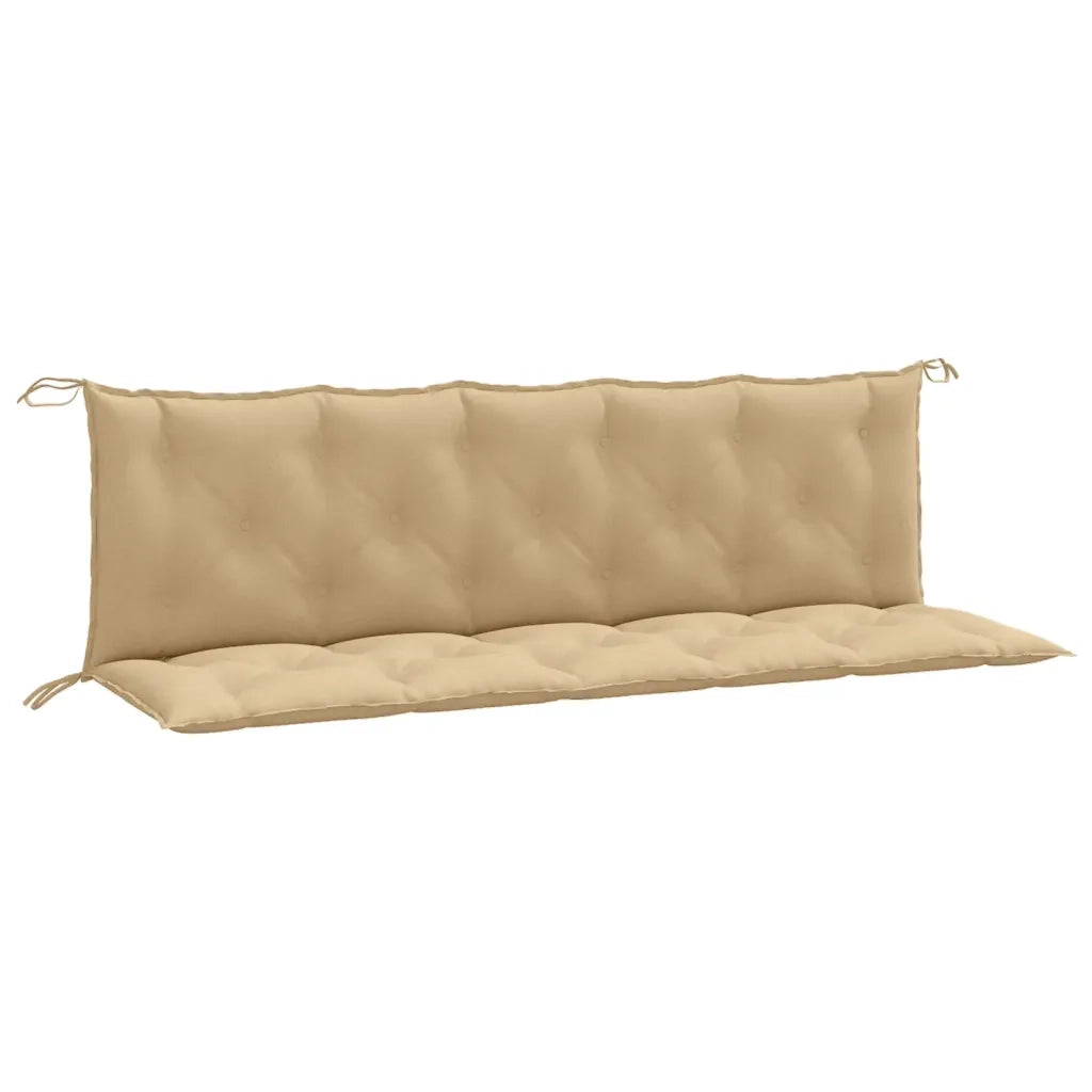 Cuscini Panca Giardino 2 pz-Set di 2 Cuscini per panchina da esterno Beige M¨¦lange 180x50x7 cm Tessuto