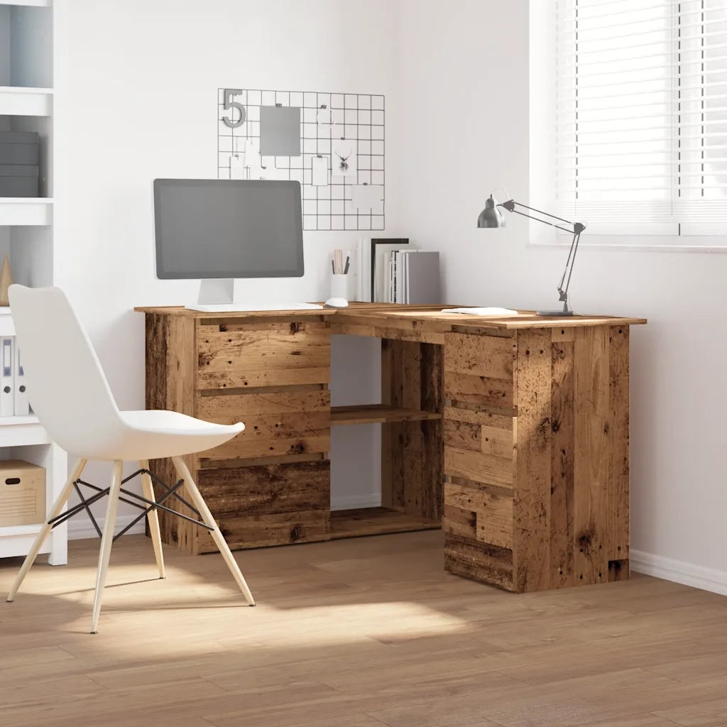Scrivania ad Angolo Legno Vecchio 145x100x76 cm Truciolato 855962
