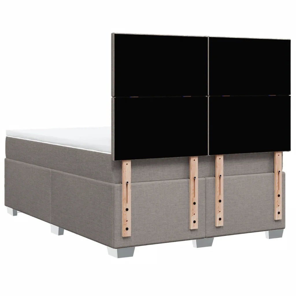 Giroletto a Molle con Materasso Tortora 160x200 cm in Tessuto 3290536