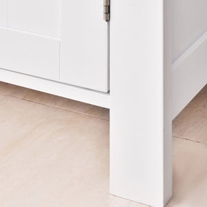 Mobiletto da Bagno 2 Ante Bianco 60x30x80 cm