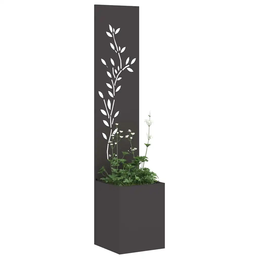 Schermo per privacy in giardino Floreale Nero 32 x 32 x 150 cm 876406