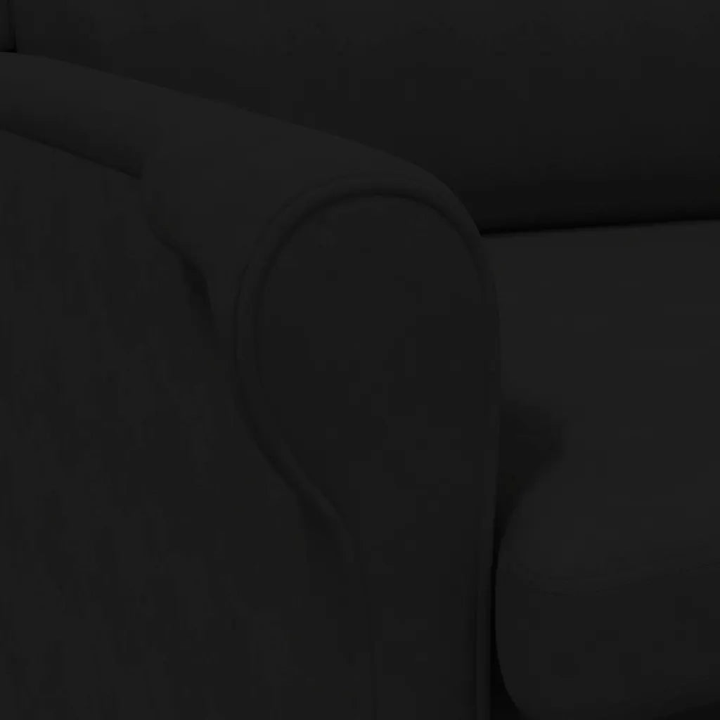 Divano Sedia-Poltrona-Poltroncina Nero 76 x 94 x 102 cm Microfibra