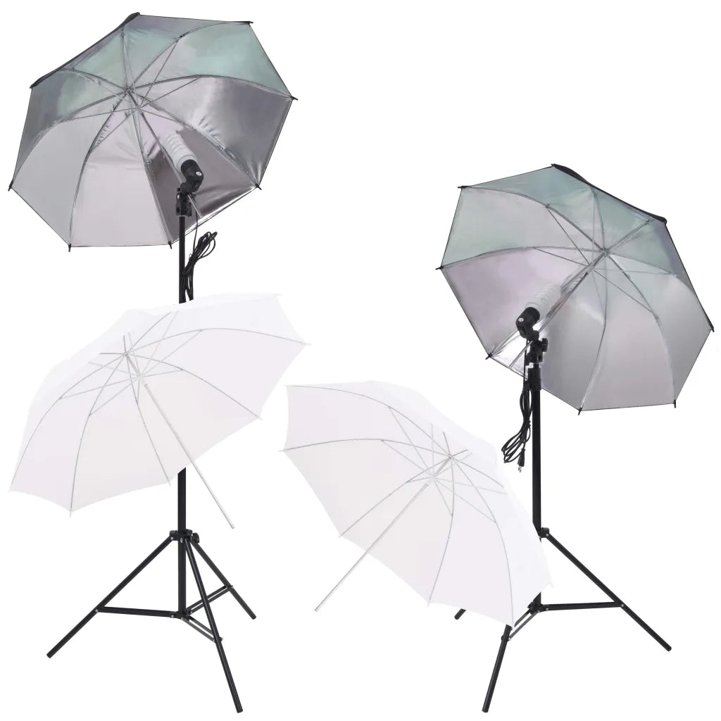 Kit Studio Foto con Luci Softbox Ombrelli Fondale e Riflettore CFW9488379