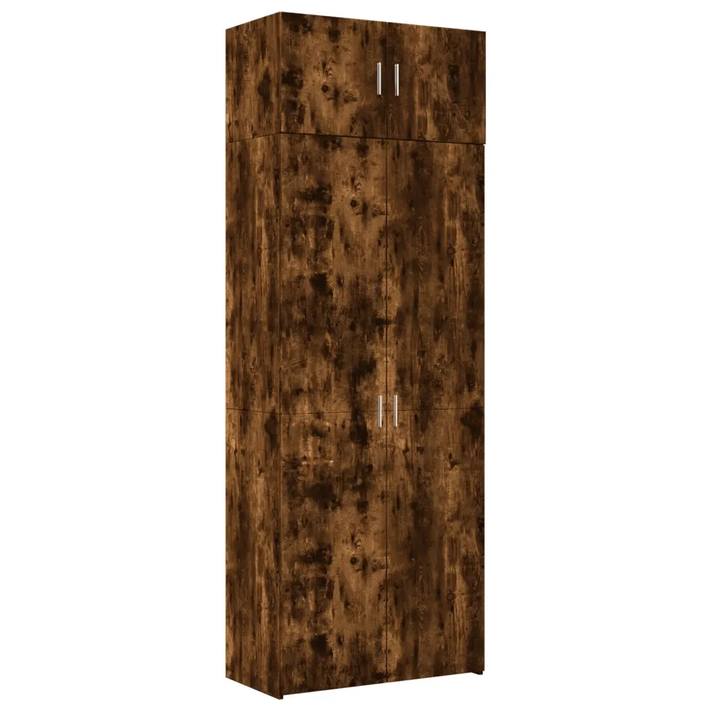 Armadietto Rovere Fumo 80x42,5x225 cm in Truciolato 3281354