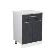 Vicco Mobiletto base per cucina Calcestruzzo nero 60 cm PL Marmo