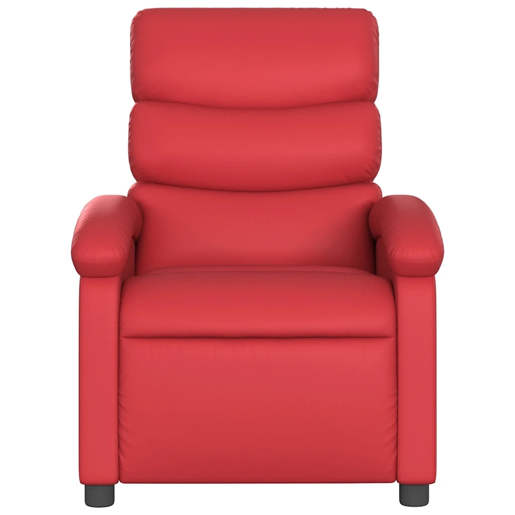 Poltrona Reclinabile Elettrica Rossa in Similpelle 3204031