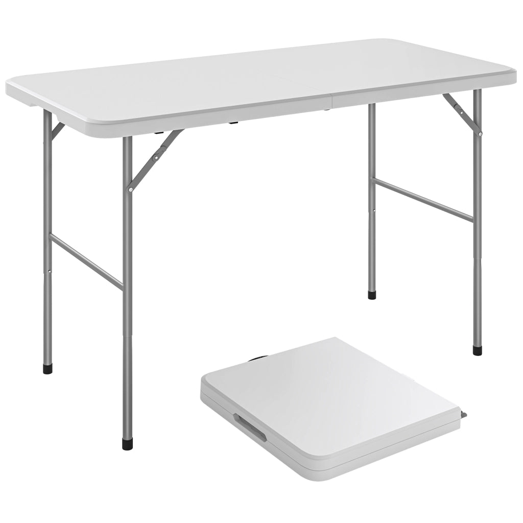 Tavolo da pranzo pieghevole ¨C zephmum ¨C HDPE bianco 120x60x74 cm
