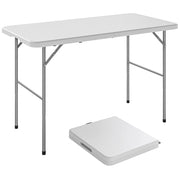 Tavolo da pranzo pieghevole ¨C zephmum ¨C HDPE bianco 120x60x74 cm