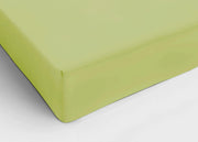 Lenzuolo Sotto Con Angoli Coprimaterasso In Cotone Tinta Unita Colore Verde Acido C.N. - Francese - Verde
