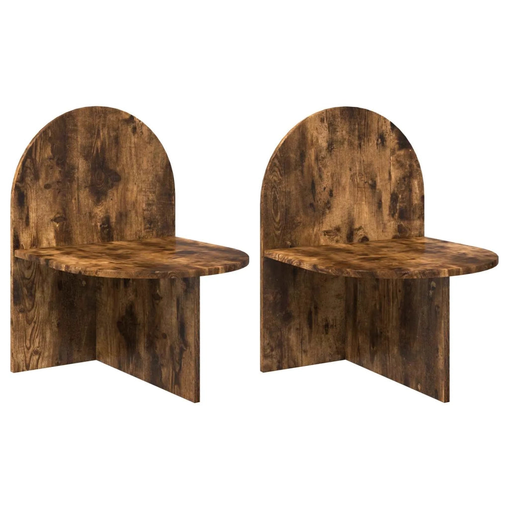 Comodino 2 pcs Rovere Fumo 48 x 49 x 65 cm Legno ingegnerizzato 8001124