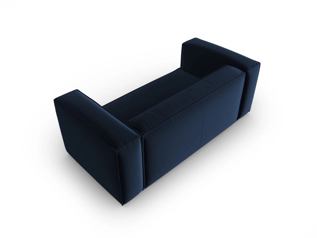 Cosmopolitan Design - Divano "Mackay" 2 posti in velluto blu reale 