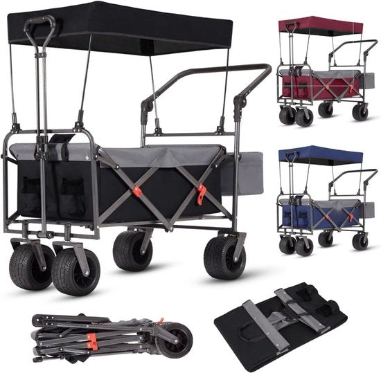 Carrello per bambini - Carrello per bambini pieghevole - Carrello per bambini con ruote - Carrello per bambini con manubrio - Carrello per bambini da spiaggia - Carrello per bambini con ruote e manubrio