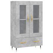 Credenza | Madia | Buffet da pranzo | Armadio da pranzo Grigio Cemento 69,5x31x115 cm in Legno Multistrato