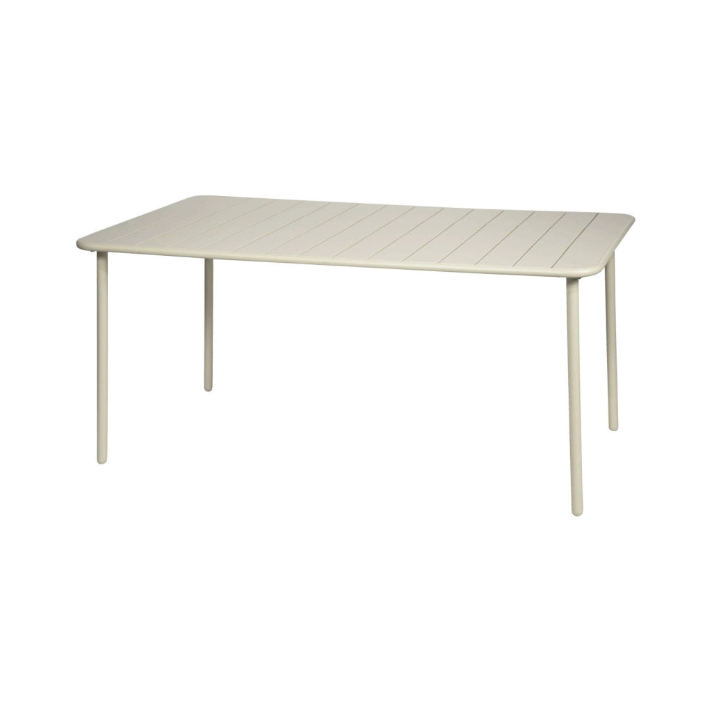 Tavolo da giardino in metallo 6-8 posti, 160cm, beige