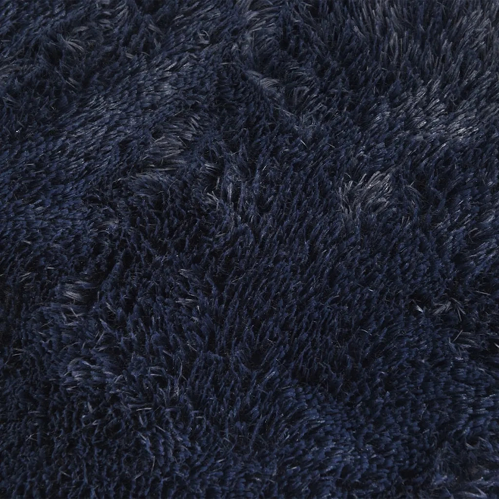 Tappeto del soggiorno | Tappeto Shaggy a Pelo Lungo NAVARRA Blu Marino 240x240 cm