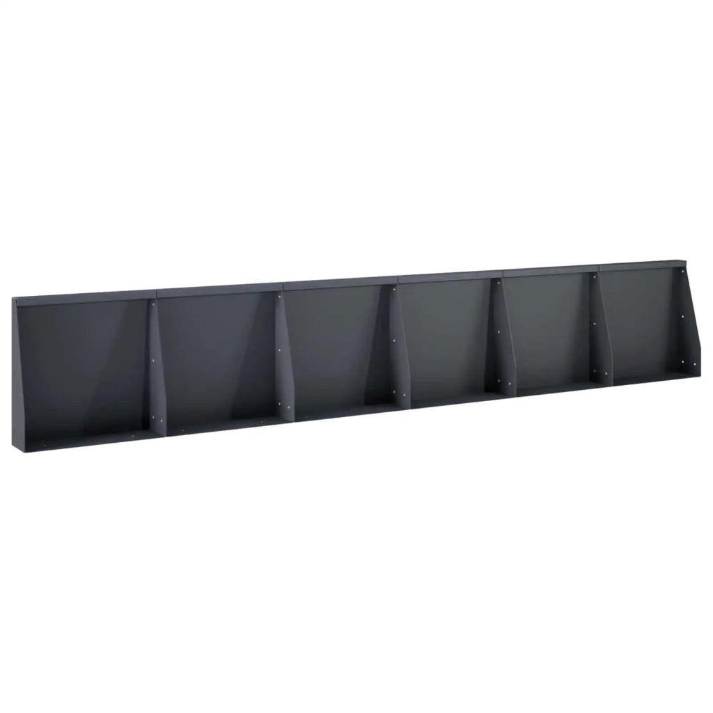 Muro di contenimento 6 pz 40 x 12 x 30 cm Acciaio Antracite 3449137