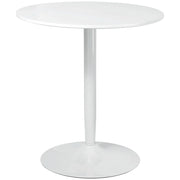 Tavolo da pranzo - rotondo Ø70x75 cm - per 2 persone - colonna in acciaio - piede antiscivolo - moderno