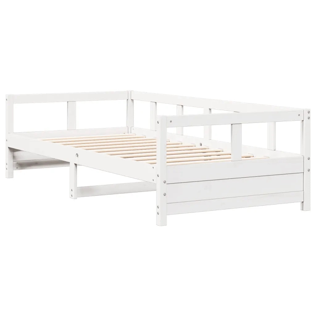 Dormeuse senza Materasso Bianca 90x200 cm Legno Massello Pino 854962