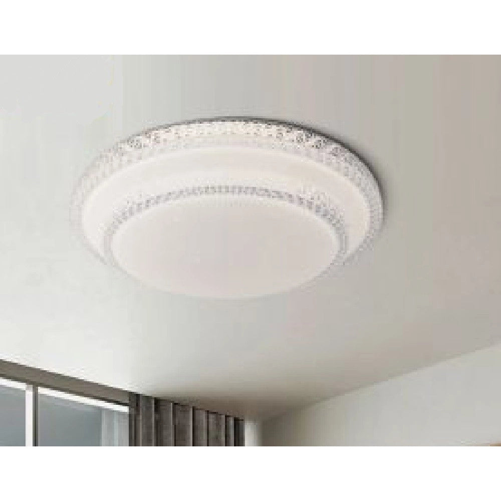 Trade Shop - Plafoniera Led Bt 60w Rotonda Lampadario Soffitto Cct Luce 3000k-6500k Pn-12-3c -