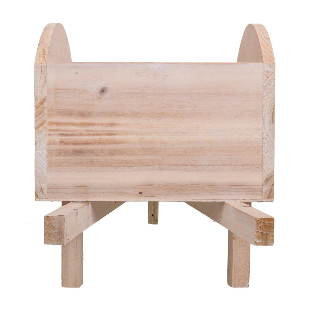 Carrello portafiori in legno marrone 48x19,1x22,4h