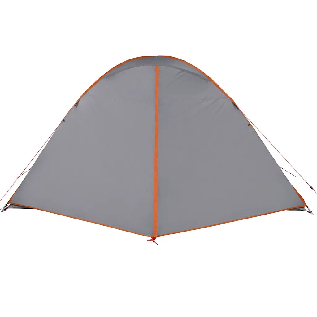 Tenda da Campeggio a Cupola 6 Persone-Tenda per Escursionismo Arancione Impermeabile