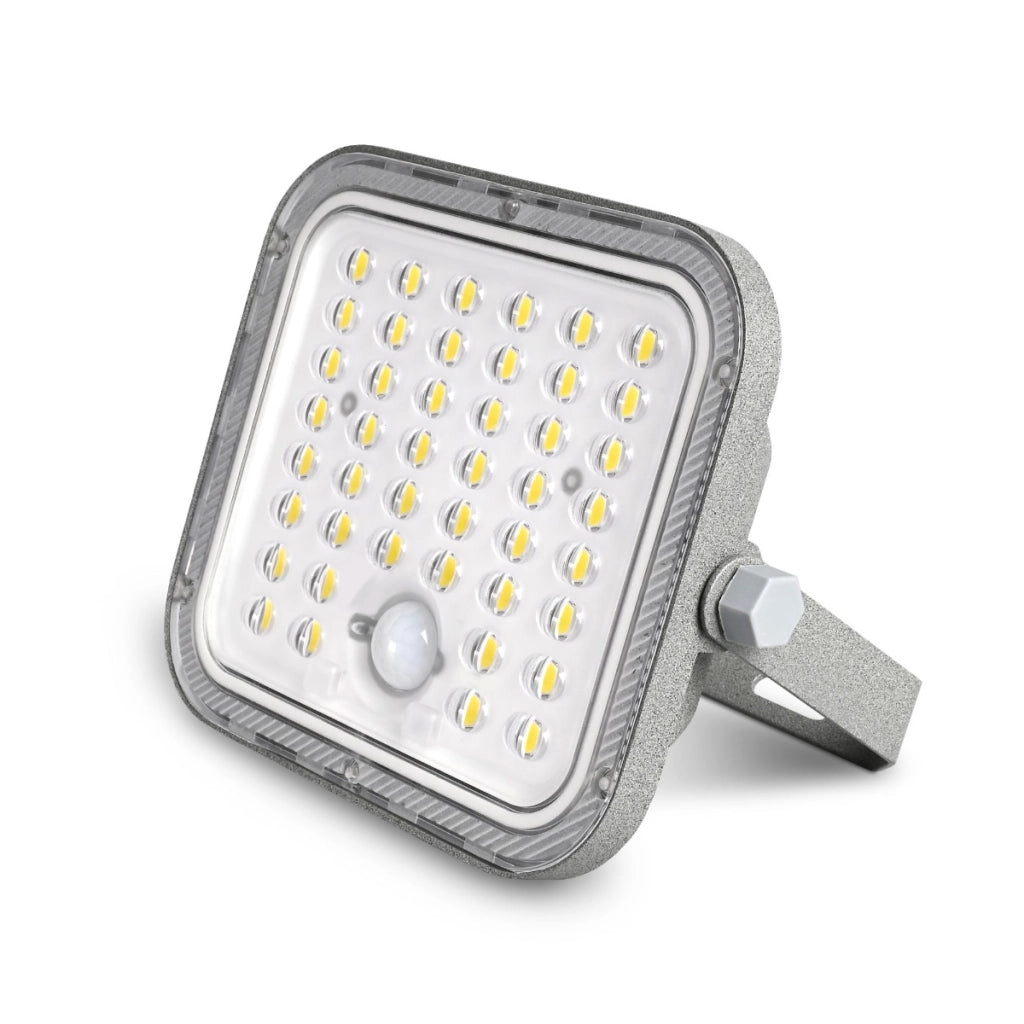 Faro LED solare 1400lm 5000K PIR con telecomando IP65