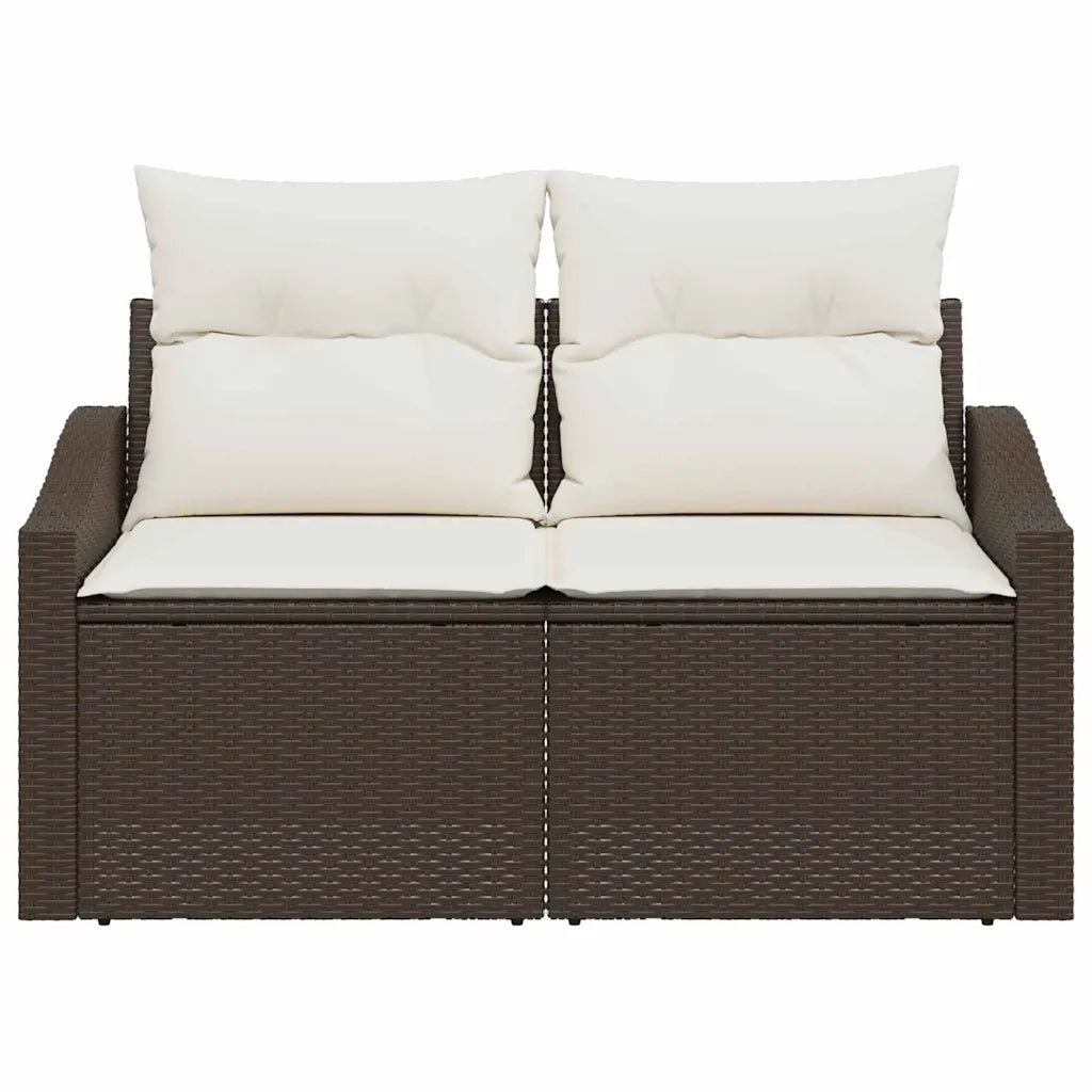 Divano da giardino con cuscino 123 x 62 x 69 cm polyrattan 42006773
