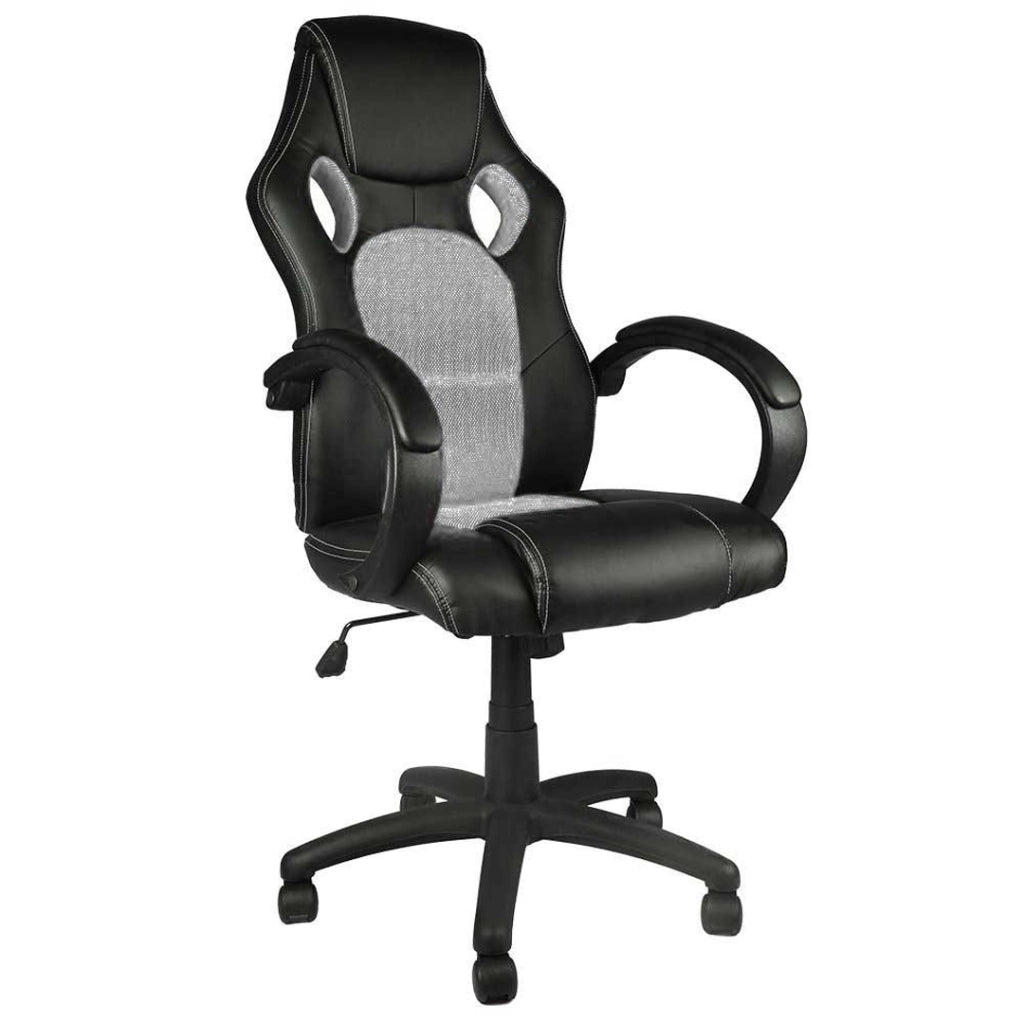 Sedia Poltrona Da Ufficio Direzionale Ruote Girevoli Sportiva Racer Gaming Grey