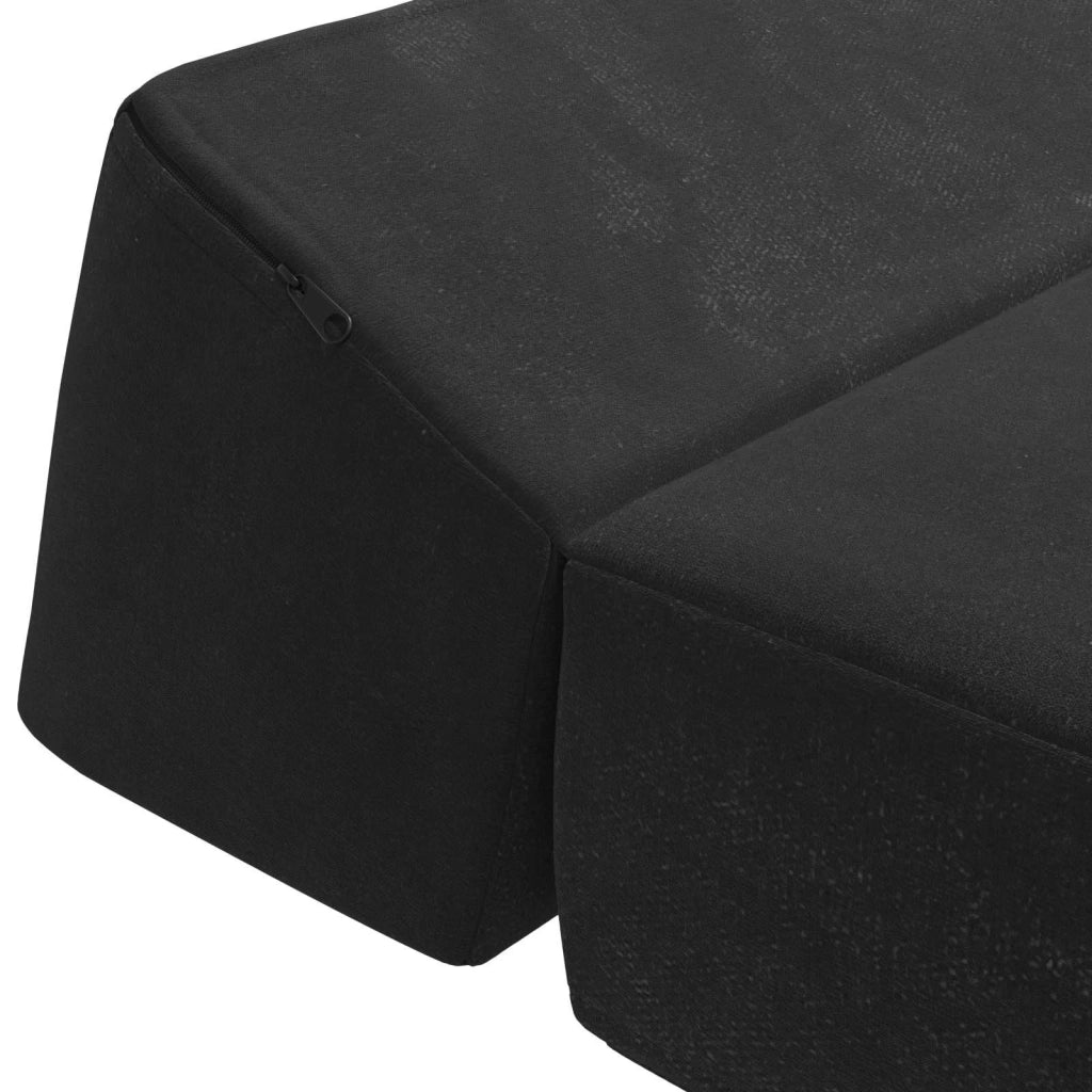 Divano Letto Pieghevole Nero 60 x 70 x 41 cm Tessuto 900062