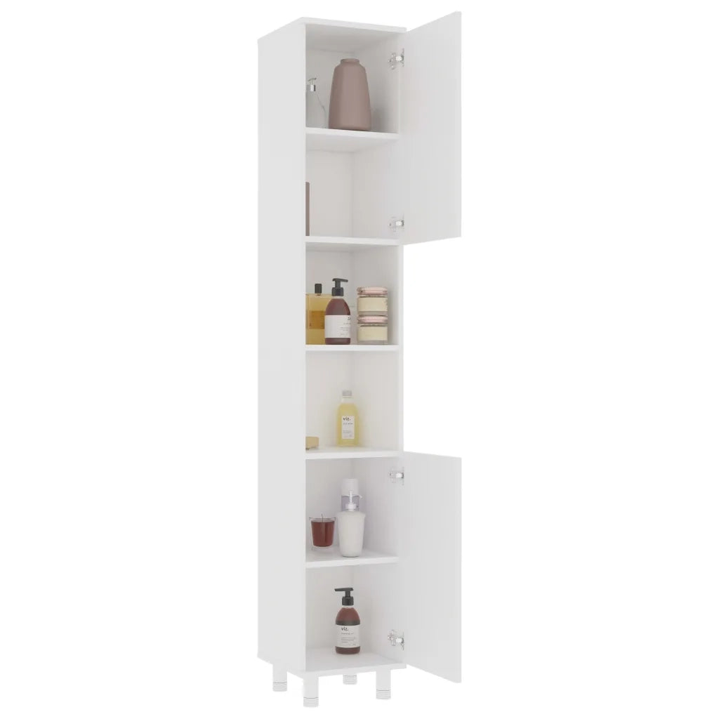 Mobile da Bagno | Armadio da bagno Bianco 30x30x179 cm in Legno Multistrato