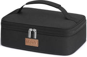 Cassa di conservazione portatile isolata per uomo e donna, borsa da pranzo pieghevole, contenitore di conservazione isolato per uomo e donna per picnic, lavoro, nero 4L