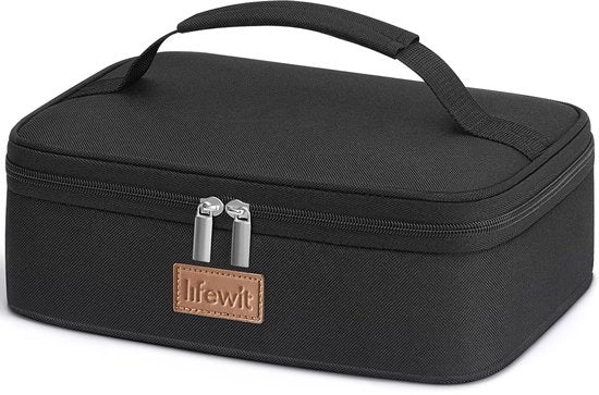 Cassa di conservazione portatile isolata per uomo e donna, borsa da pranzo pieghevole, contenitore di conservazione isolato per uomo e donna per picnic, lavoro, nero 4L