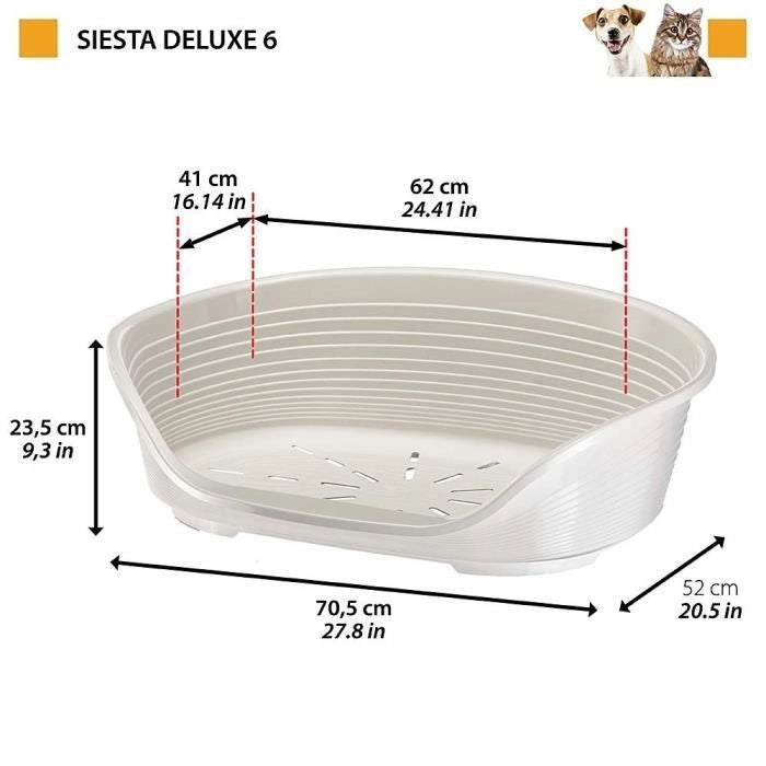 Pattumiera Siesta Deluxe in plastica taglia 6 nera