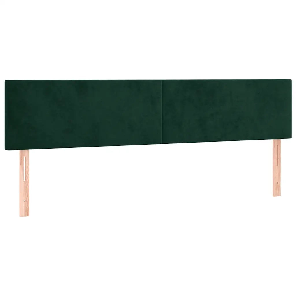 Testiera a LED Verde Scuro 160x5x78/88 cm in Velluto 3121389