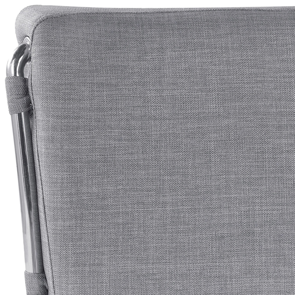 Letto ad acqua 160 x 200 cm Tessuto grigio con accessori Contemporaneo