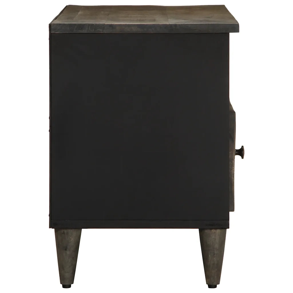 Mobile Porta TV Nero 100x33x46 cm in Legno Massello di Mango 4017808