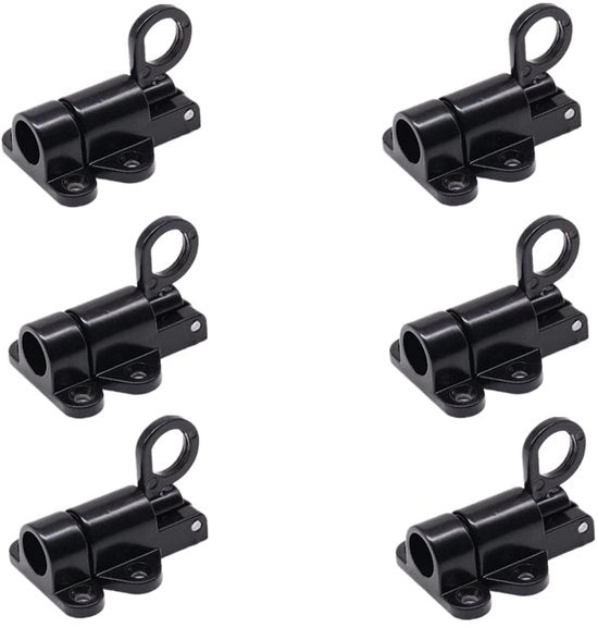 Set di anelli di chiusura per porte bagno automatiche a slitta - 6 anelli - con clip di fissaggio e anelli di sicurezza in lega di alluminio
