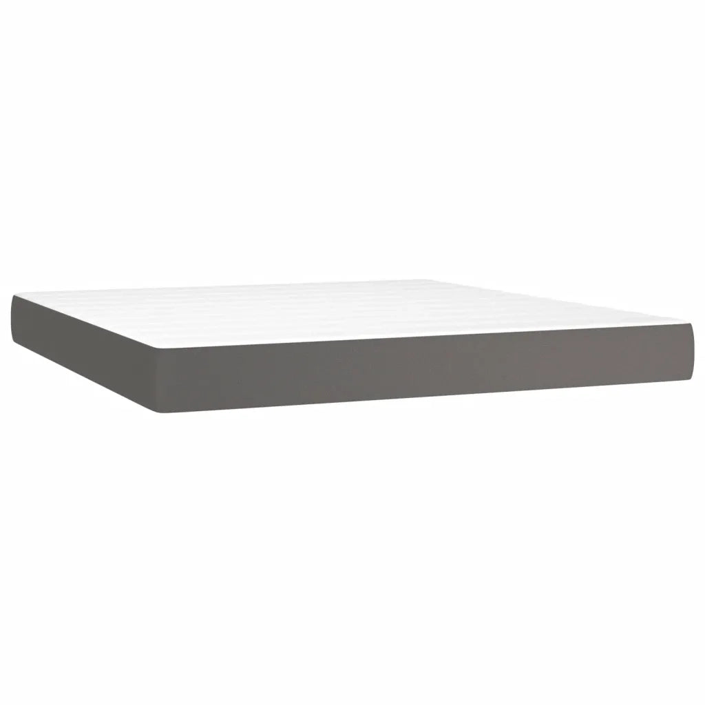 Materasso a Molle-Materasso per letto Grigio 160x200x20 cm in Similpelle